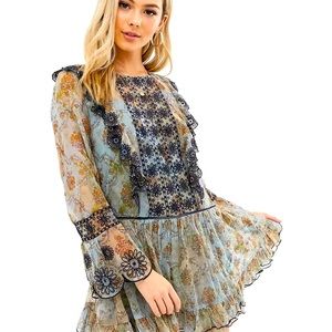 NWT {Free People} Country Roads Mini Dress